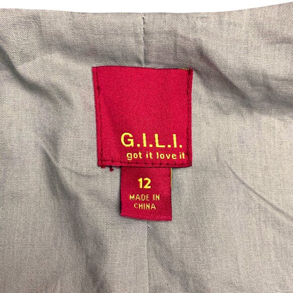 G.I.LI. Cloud Taupe Leather Cascade Tonal‎ Print Leather Jacket - Picture 2 of 10